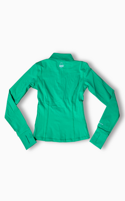 Emerald Elegance Women's Activewear Jacket