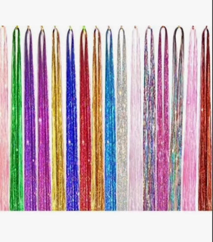 Fairy Tale Hair Tinsel Variety Pack – 10 Sparkling Colors, 2200+ Heat-Resistant Strands